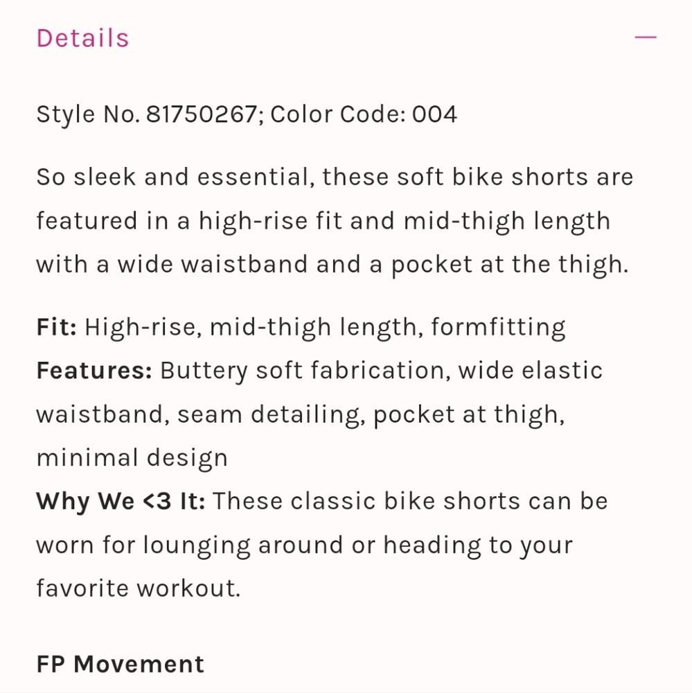 #145- Free People Bike Shorts NWOT - Picture 8 of 8